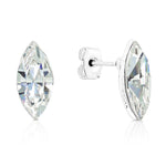 Load image into Gallery viewer, SO SEOUL Ioni Leaf Marquise Cut Moonlight Swarovski® Crystal Pendant Necklace and Stud Earrings Set
