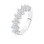 Load image into Gallery viewer, SO SEOUL Artemis Mini Brilliant Cut Half Round Diamond Simulant Silver Ring
