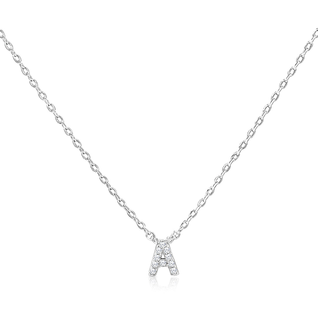 SO SEOUL Eternal Radiant Initial Charm Diamond Simulant Necklace