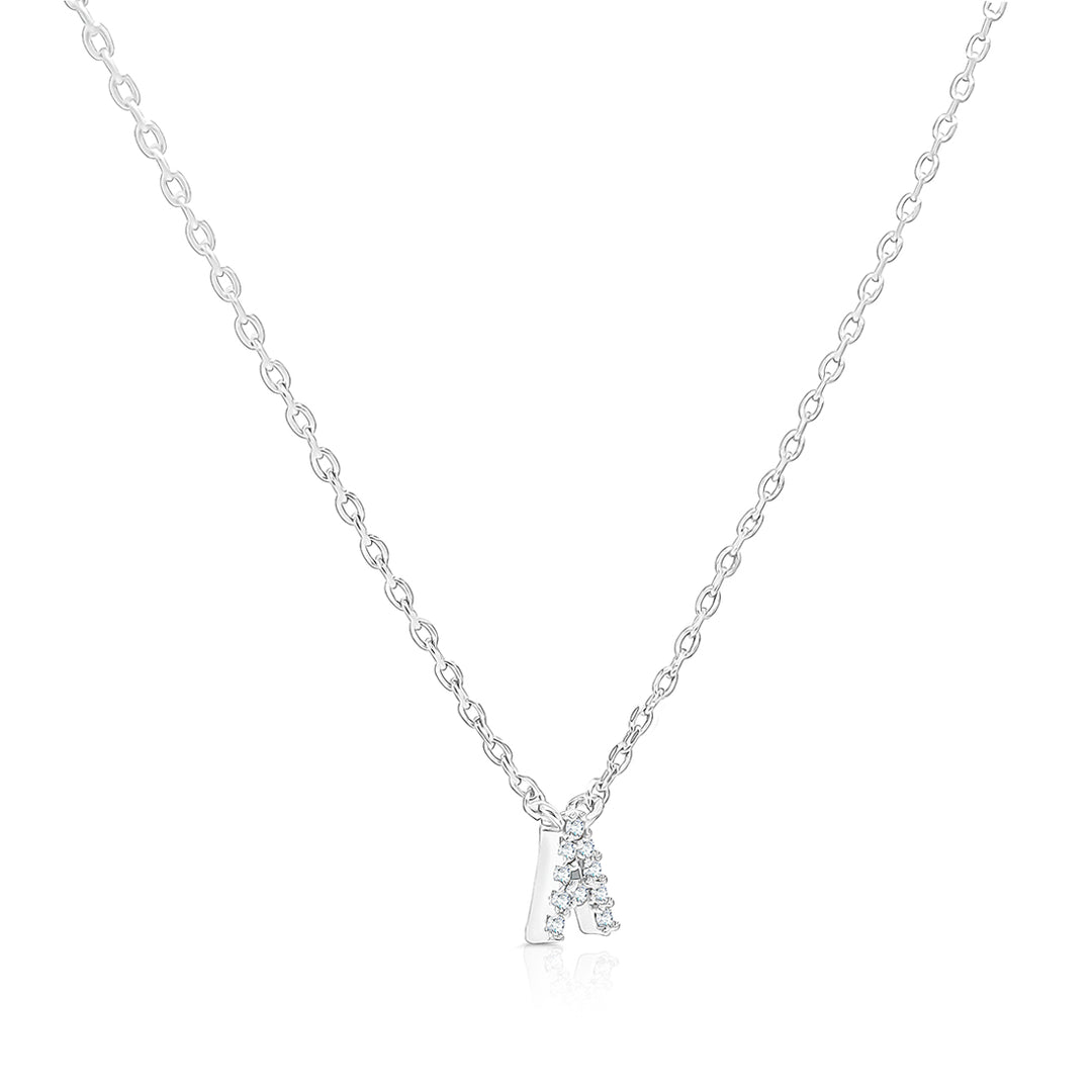 SO SEOUL Eternal Radiant Initial Charm Diamond Simulant Necklace