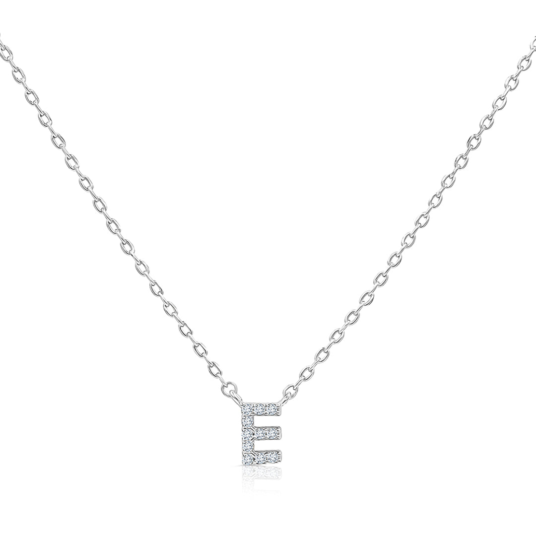 SO SEOUL Eternal Radiant Initial Charm Diamond Simulant Necklace