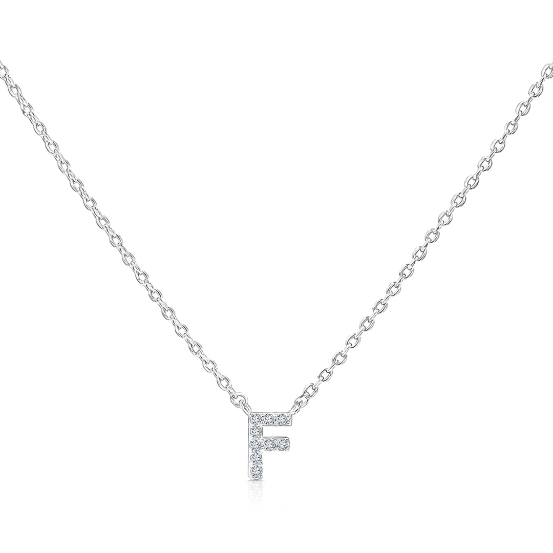 SO SEOUL Eternal Radiant Initial Charm Diamond Simulant Necklace