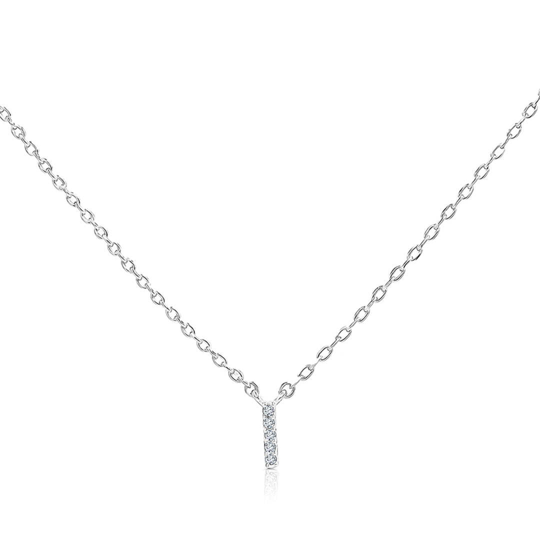 SO SEOUL Eternal Radiant Initial Charm Diamond Simulant Necklace