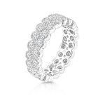 Load image into Gallery viewer, SO SEOUL Genevieve Round Eternity Full Band Diamond Simulant Cubic Zirconia Silver Ring
