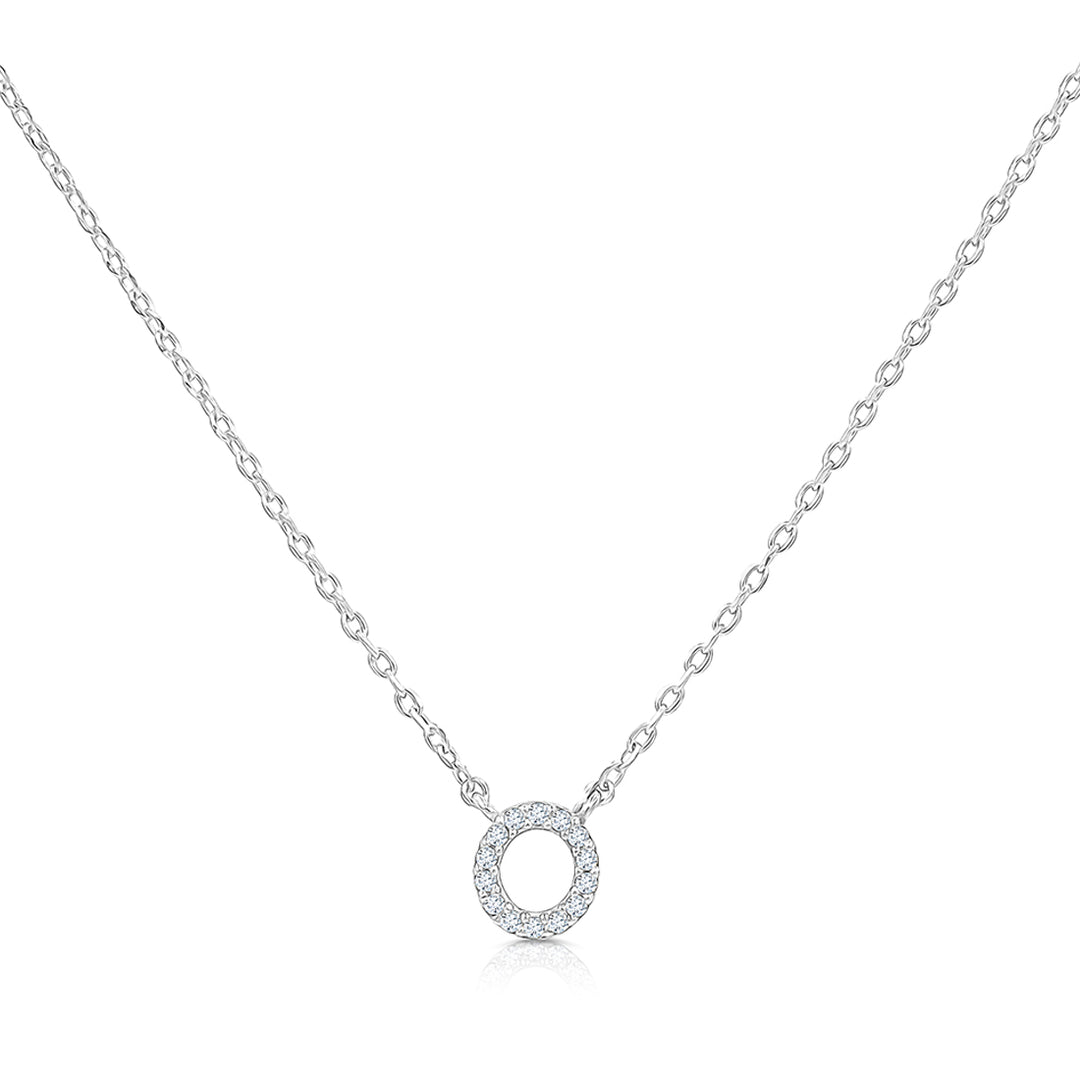 SO SEOUL Eternal Radiant Initial Charm Diamond Simulant Necklace