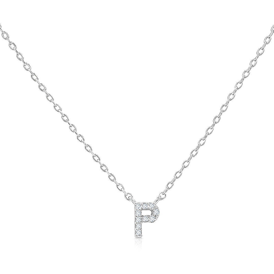 SO SEOUL Eternal Radiant Initial Charm Diamond Simulant Necklace