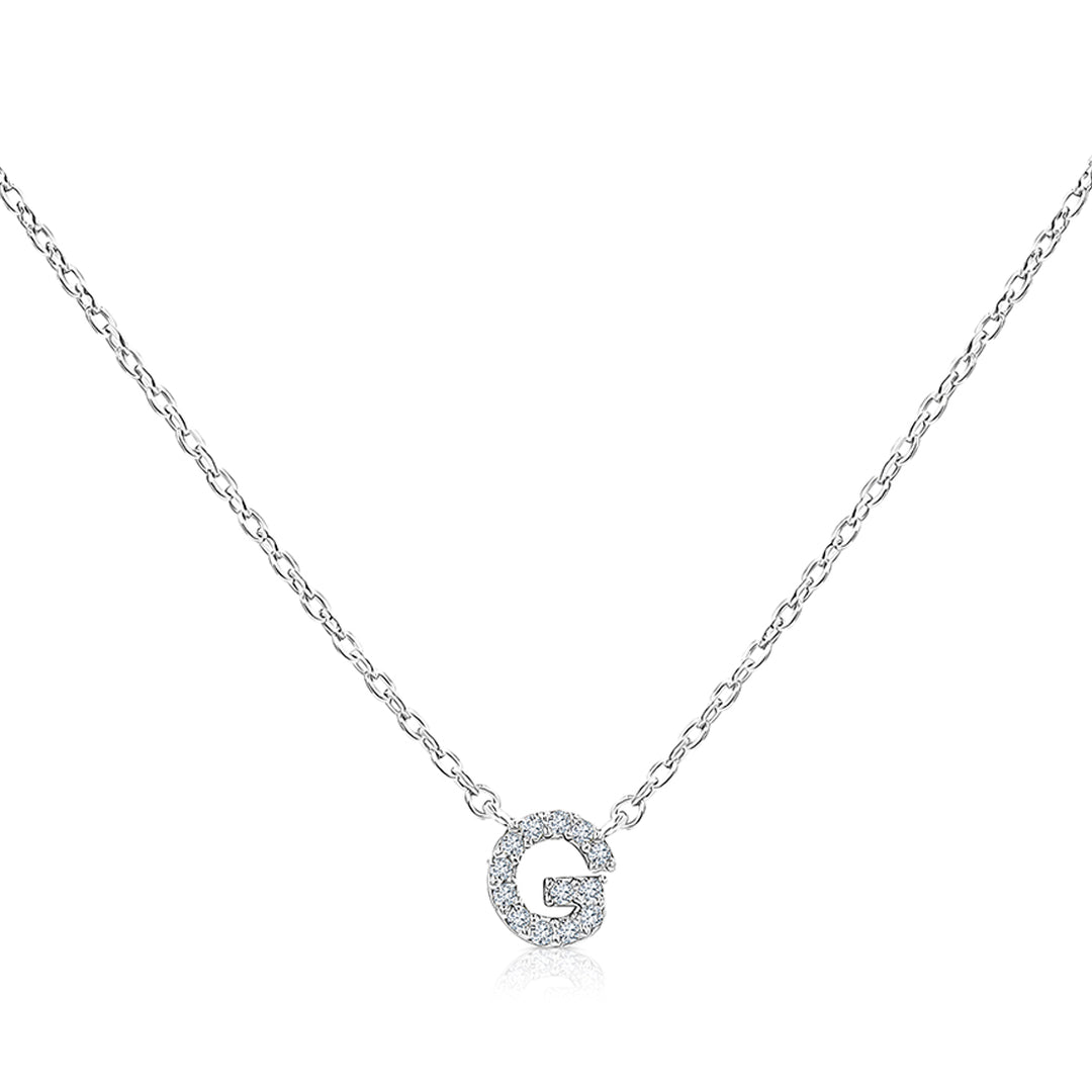 SO SEOUL Eternal Radiant Initial Charm Diamond Simulant Necklace