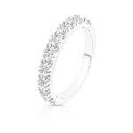 Load image into Gallery viewer, SO SEOUL Angelica Nine-Stone Brilliant Cut Diamond Simulant Cubic Zirconia Silver Ring
