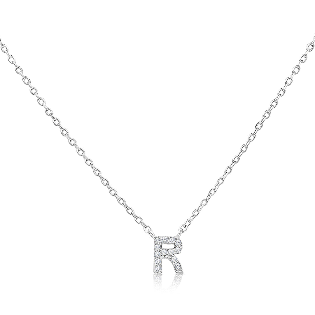 SO SEOUL Eternal Radiant Initial Charm Diamond Simulant Necklace