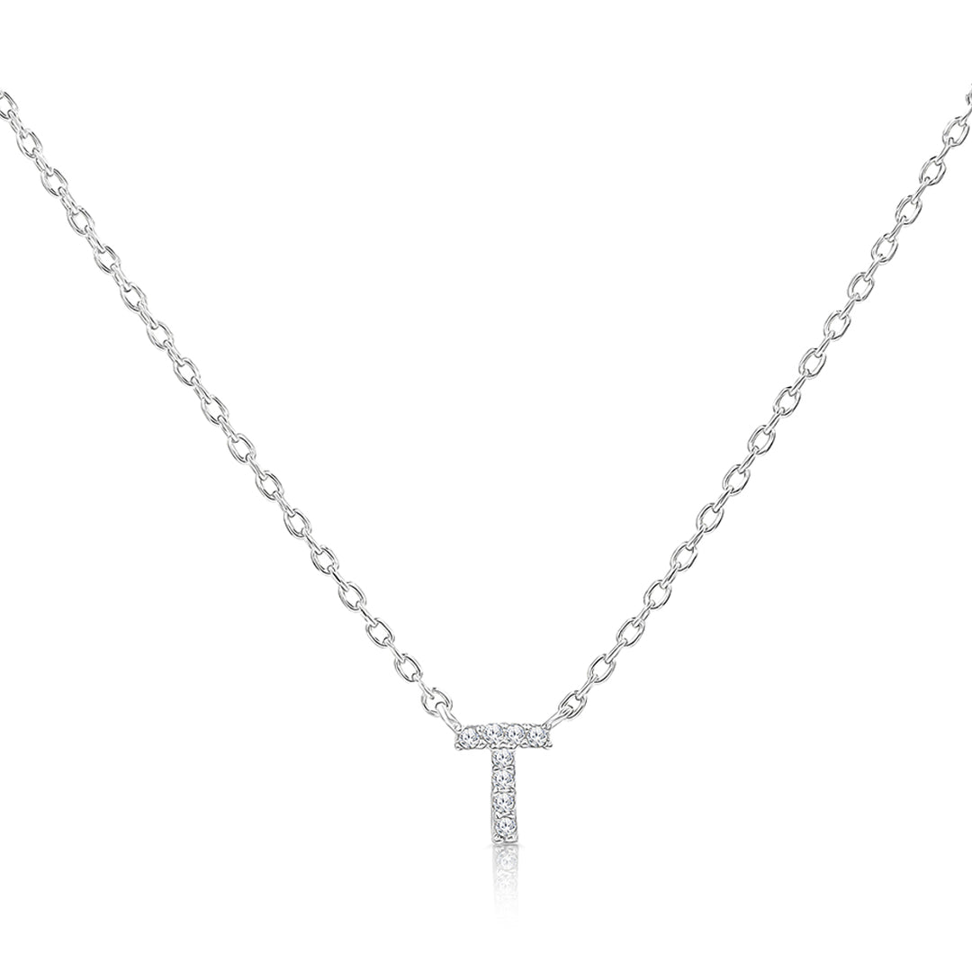 SO SEOUL Eternal Radiant Initial Charm Diamond Simulant Necklace