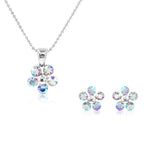 Load image into Gallery viewer, SO SEOUL Kaleidoscope Floral Blossom Opaline Aurore Boreale Austrian Crystal Jewelry Set
