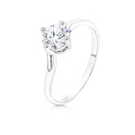 Load image into Gallery viewer, SO SEOUL Athena 0.5 Carat Brilliant Cut Solitaire Diamond Simulant Cubic Zirconia Silver Ring
