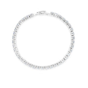 SO SEOUL Lustrous Glamour Emerald with Round Diamond Simulant Zircon Tennis Bracelet