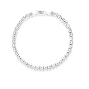 SO SEOUL Lustrous Glamour Double Round Diamond Simulant Cubic Zircon Tennis Bracelet