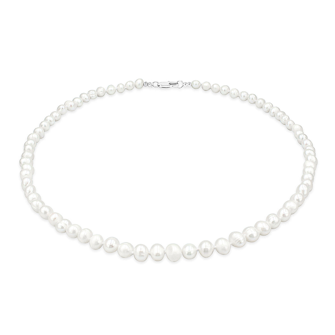 SO SEOUL Hana Irregular Freshwater Mini Luxe Dainty Pearl Strand Choker Necklace