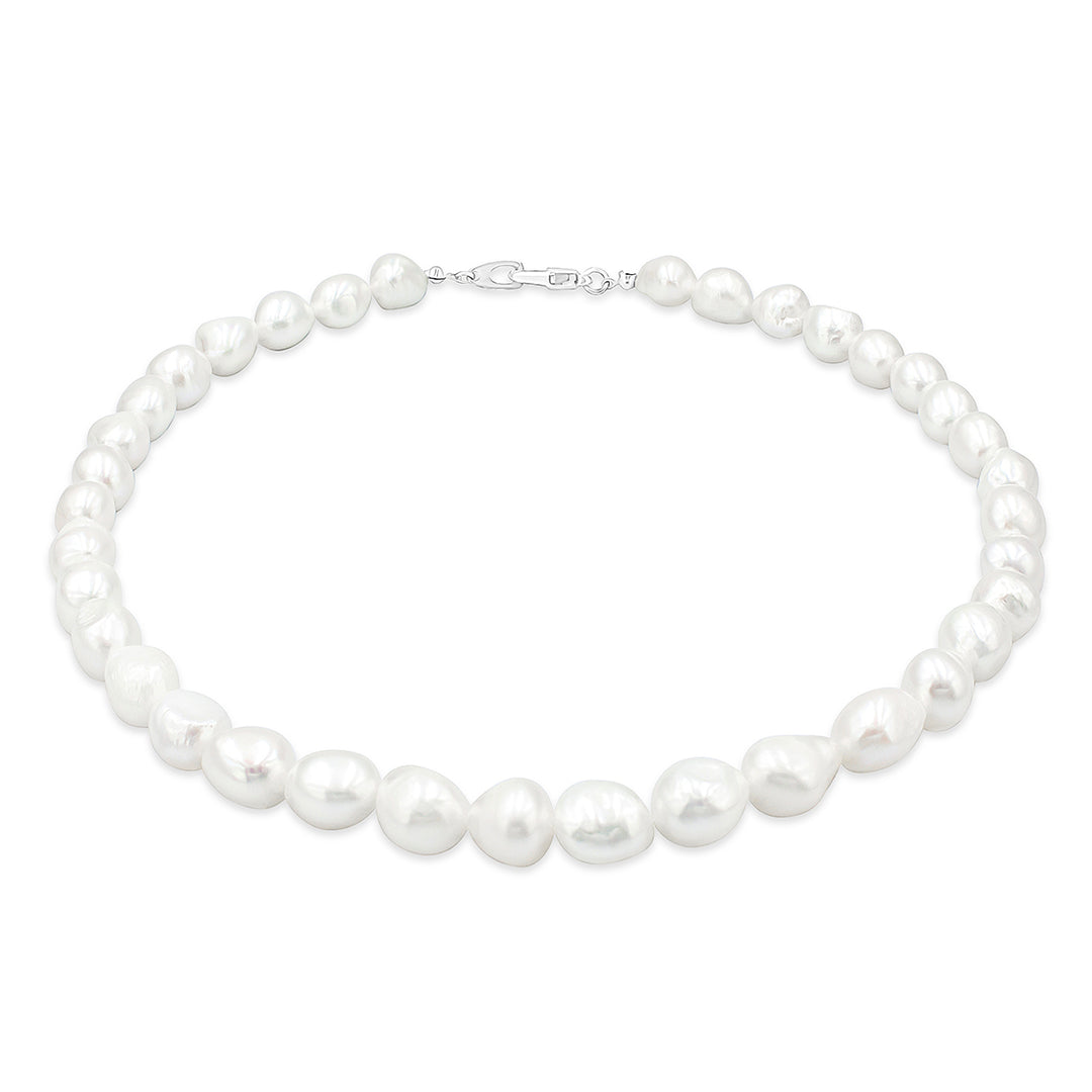 SO SEOUL Nari Grandeur Baroque Glow Statement Natural Pearl Strand Choker Necklace