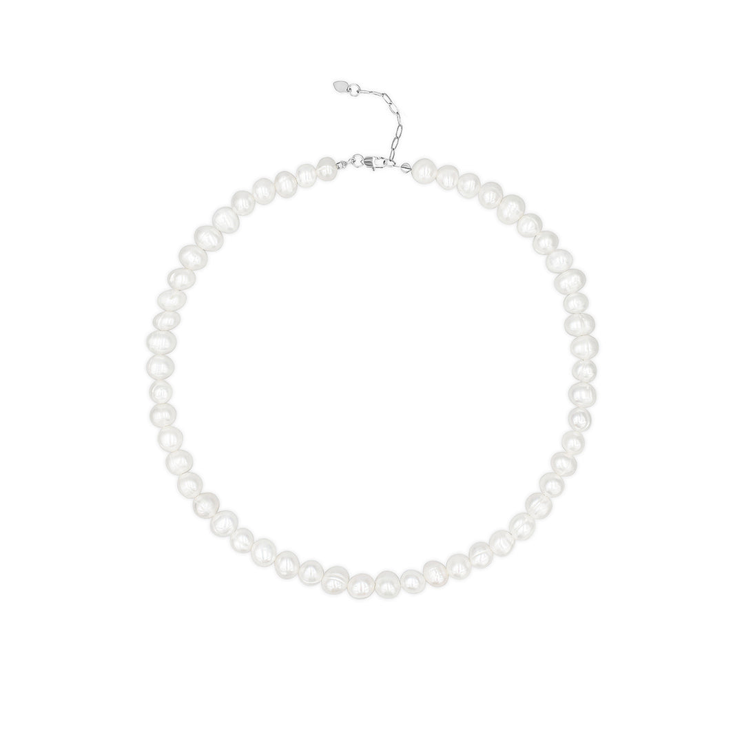 SO SEOUL Seoyeon Irregular Freshwater Natural Statement Pearl Choker Necklace