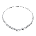 Load image into Gallery viewer, SO SEOUL Jiwon Luxe Centralized Halo Setting Diamond Simulant Cubic Zirconia Necklace
