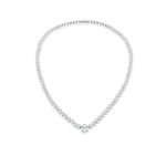 Load image into Gallery viewer, SO SEOUL Jiwon Luxe Central Solitaire Diamond Simulant Cubic Zirconia Necklace
