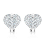 Load image into Gallery viewer, SO SEOUL Harley Huggie Amora 2D Heart Diamond Simulant Cubic Petite Hoop Earrings
