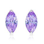 Load image into Gallery viewer, SO SEOUL Ioni Leaf Marquise Cut Voilet Swarovski®Crystal Pierced Stud Earrings

