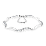 Load image into Gallery viewer, SO SEOUL Harper Intertwined Wavy Diamond Simulant Cubic Zircon Bracelet
