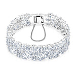 Load image into Gallery viewer, SO SEOUL Lustrous Glamour Multi Pear Cut Diamond Simulant Cubic Chunky Bracelet
