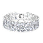 Load image into Gallery viewer, SO SEOUL Lustrous Glamour Multi Pear Cut Diamond Simulant Cubic Chunky Bracelet
