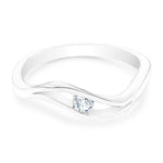 Load image into Gallery viewer, SO SEOUL Artemis Inner Solitaire Diamond Simulant Cubic Zirconia Rhodium Ring

