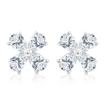Load image into Gallery viewer, SO SEOUL Calista Marquise Diamond Simulant Flower Stud Earrings Titanium Post Rhodium Plated Hypoallergenic