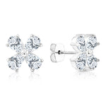 Load image into Gallery viewer, SO SEOUL Calista Marquise Diamond Simulant Flower Stud Earrings Titanium Post Rhodium Plated Hypoallergenic