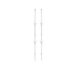 Load image into Gallery viewer, SO SEOUL Celeste Long Pearl Drop Earrings with Simulated Pearls Elegant Chain Dangle Rhodium Plated