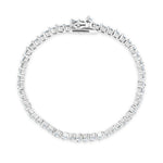 Load image into Gallery viewer, SO SEOUL Lustrous Glamour Marquise Diamond Simulant Tennis Bracelet Sparkling Rhodium Plated Jewelry