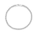 Load image into Gallery viewer, SO SEOUL Lustrous Glamour Classic Tennis Bracelet with Diamond Simulant Round Cut Stones Rhodium Plated