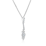 Load image into Gallery viewer, SO SEOUL Lifelong Eternal Spark Drop Diamond Simulant Cubic Zirconia Pendant Chain Necklace