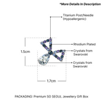 Load image into Gallery viewer, SO SEOUL Windmill Charm Blue Swarovski® Crystal Pendant Necklace and Stud Earrings Set