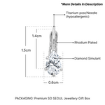 Load image into Gallery viewer, SO SEOUL Athena Elegance: Pear-Shaped Diamond Simulant Cubic Zirconia Lever-Back Earrings