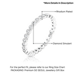 Load image into Gallery viewer, SO SEOUL Genevieve Round Eternity Full Band Diamond Simulant Cubic Zircon Silver Ring