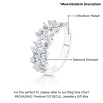 Load image into Gallery viewer, SO SEOUL Artemis Mixed Pear Round Shaped Half Round Band Diamond Simulant Silver Ring