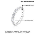 Load image into Gallery viewer, SO SEOUL Genevieve Round Full Band Diamond Simulant Cubic Zirconia Silver Ring