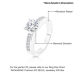 Load image into Gallery viewer, SO SEOUL Angelica Brilliant Cut 1.5 Carat Diamond Simulant Zirconia Silver Ring
