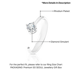 Load image into Gallery viewer, SO SEOUL Athena Brilliant Cut Solitaire Diamond Simulant Zirconia 0.5 CT Adjustable Open Pinky Ring