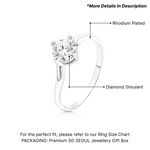 Load image into Gallery viewer, SO SEOUL Athena Brilliant Solitaire Diamond Simulant Zircon 0.5 CARAT Silver Ring