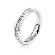 SO SEOUL Allista Classic Eternal Ice Square-Cut Diamond Simulant Cubic Zircon Single Band One Row Ring