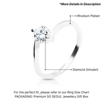 Load image into Gallery viewer, SO SEOUL Athena Brilliant Cut Solitaire Diamond Simulant Zirconia 0.5 CT Tension Setting Silver Ring