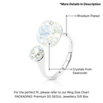 Load image into Gallery viewer, SO SEOUL Carina Cushion Square and Round Swarovski® Crystal Adjustable Open Ring