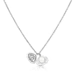Load image into Gallery viewer, SO SEOUL Ocean The Sea Pearl in Seashell Diamond Simulant Cubic Zirconia Silver/Rose Gold Pendant Necklace
