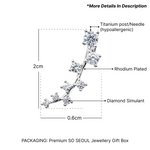 Load image into Gallery viewer, SO SEOUL Aster Star Constellation Diamond Simulant Cubic Zirconia Ear Climber Earrings