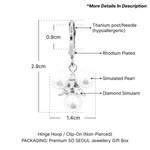 Load image into Gallery viewer, SO SEOUL Everleigh Trilliant Pearl with Marquise Cut Diamond Simulant Cubic Zirconia Pendant Necklace and Hoop Earrings Set