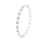 Load image into Gallery viewer, SO SEOUL Bumble Bee Honeycomb Encrusted Diamond Simulant Cubic Zirconia Rhodium/Rose Gold Side Hinged Bangle

